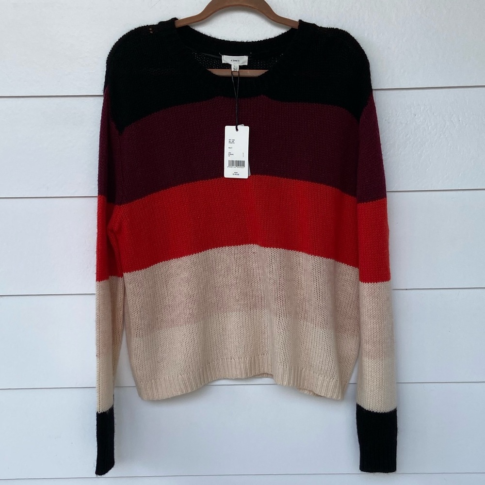 NWT A loves A Striped Multi Wool Cashmere Sweater